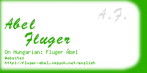abel fluger business card