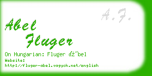 abel fluger business card